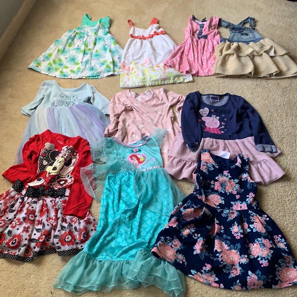Bundle of dresses, size varies from 3T-5T